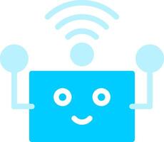Robot Assistant Creative Icon Design vector