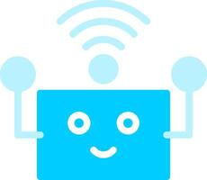 Robot Assistant Creative Icon Design vector