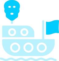 Pirates Ship Creative Icon Design vector