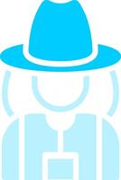 Lady Farmer Creative Icon Design vector