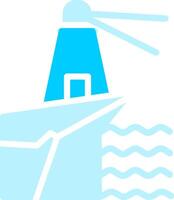 Lighthouse Landscape Creative Icon Design vector