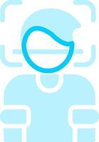 Face Scanner Creative Icon Design vector