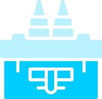 Line two Blue Colour vector