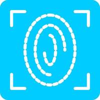 Fingerprint Scan Creative Icon Design vector