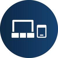 Glyph  blue Circle  Gradient vector