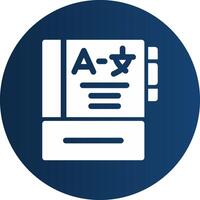 Glyph  blue Circle  Gradient vector