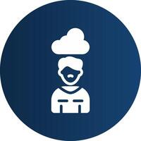 Sad Creative Icon Design vector