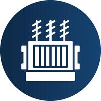 Power Transformer Creative Icon Design vector