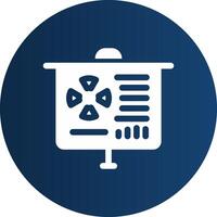 Glyph  blue Circle  Gradient vector