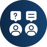 Glyph  blue Circle  Gradient vector