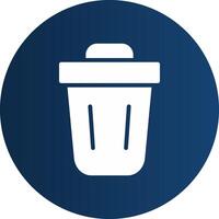 Trash Bin Creative Icon Design vector