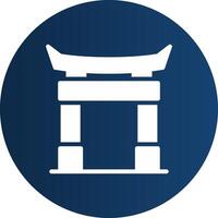Torii Gate Creative Icon Design vector