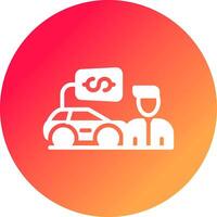 Car Salesman Creative Icon Design vector