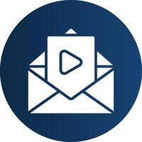 Video Email Creative Icon Design vector