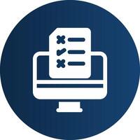 Online Exam Creative Icon Design vector