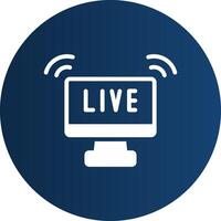 Live Streaming Creative Icon Design vector