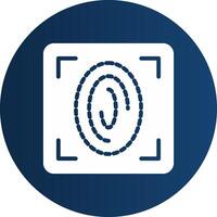 Fingerprint Scan Creative Icon Design vector