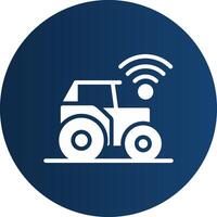 Smart Tractor Creative Icon Design vector