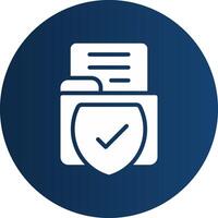 Secured Backup Creative Icon Design vector