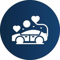 Wedding Car Creative Icon Design vector