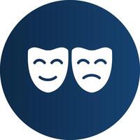 diseño de icono creativo de máscaras de teatro vector