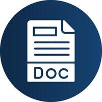 Doc File Format Creative Icon Design vector