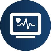 ECG Monitor Creative Icon Design vector