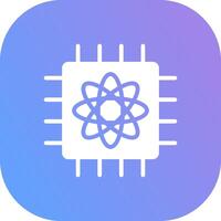 Quantum Computer Creative Icon Design vector