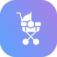 Stroller Creative Icon Design vector