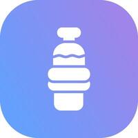 Water Bottle Creative Icon Design vector