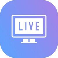 Live Streaming Creative Icon Design vector