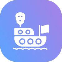 diseño de icono creativo de barco pirata vector