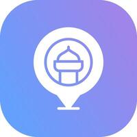 Mosque Pin Creative Icon Design vector