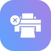 impresora error creativo icono diseño vector