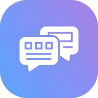 Chat Bubble Creative Icon Design vector