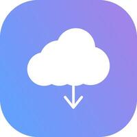 Cloud Download Creative Icon Design vector