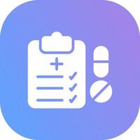 Medical Prescription Creative Icon Design vector