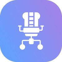 Gaming Chair Creative Icon Design vector