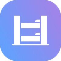 Bunk Bed Creative Icon Design vector