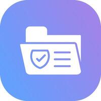 Secured Backup Creative Icon Design vector