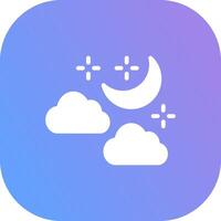 Night Creative Icon Design vector