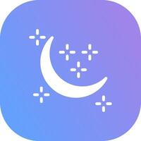 New Moon Creative Icon Design vector