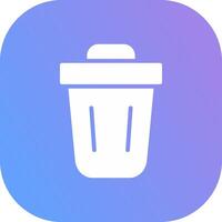 Trash Bin Creative Icon Design vector