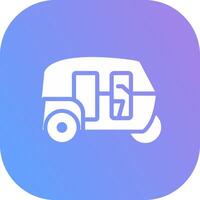 Rickshaw Creative Icon Design vector