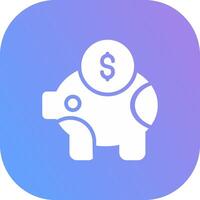 Piggy Bank Creative Icon Design vector