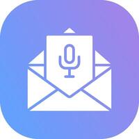 Voice Email Creative Icon Design vector