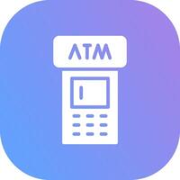 ATM Machine Creative Icon Design vector