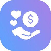 Donation Based Crowdfunding Creative Icon Design vector