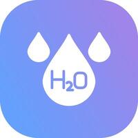 H2O creativo icono diseño vector