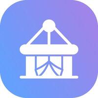 Circus Tent Creative Icon Design vector
